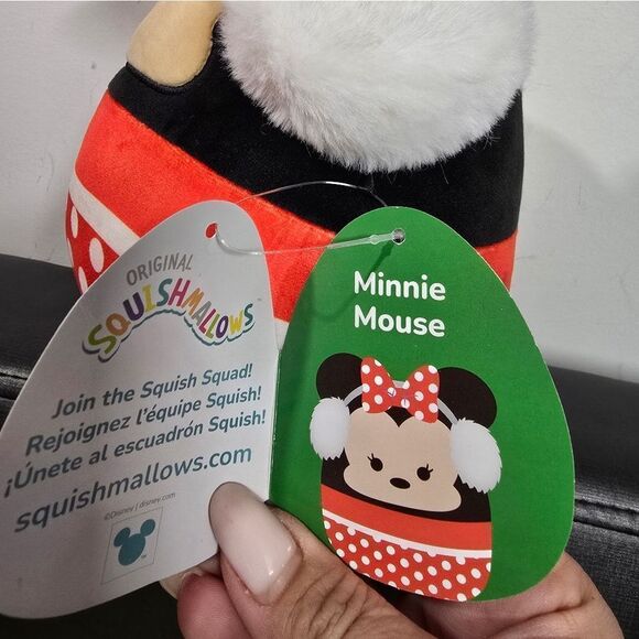 Squishmallow Disney Minnie Mouse 8" Winter earmuffs Holiday 2024 Kellytoy Plush - Picture 4 of 4